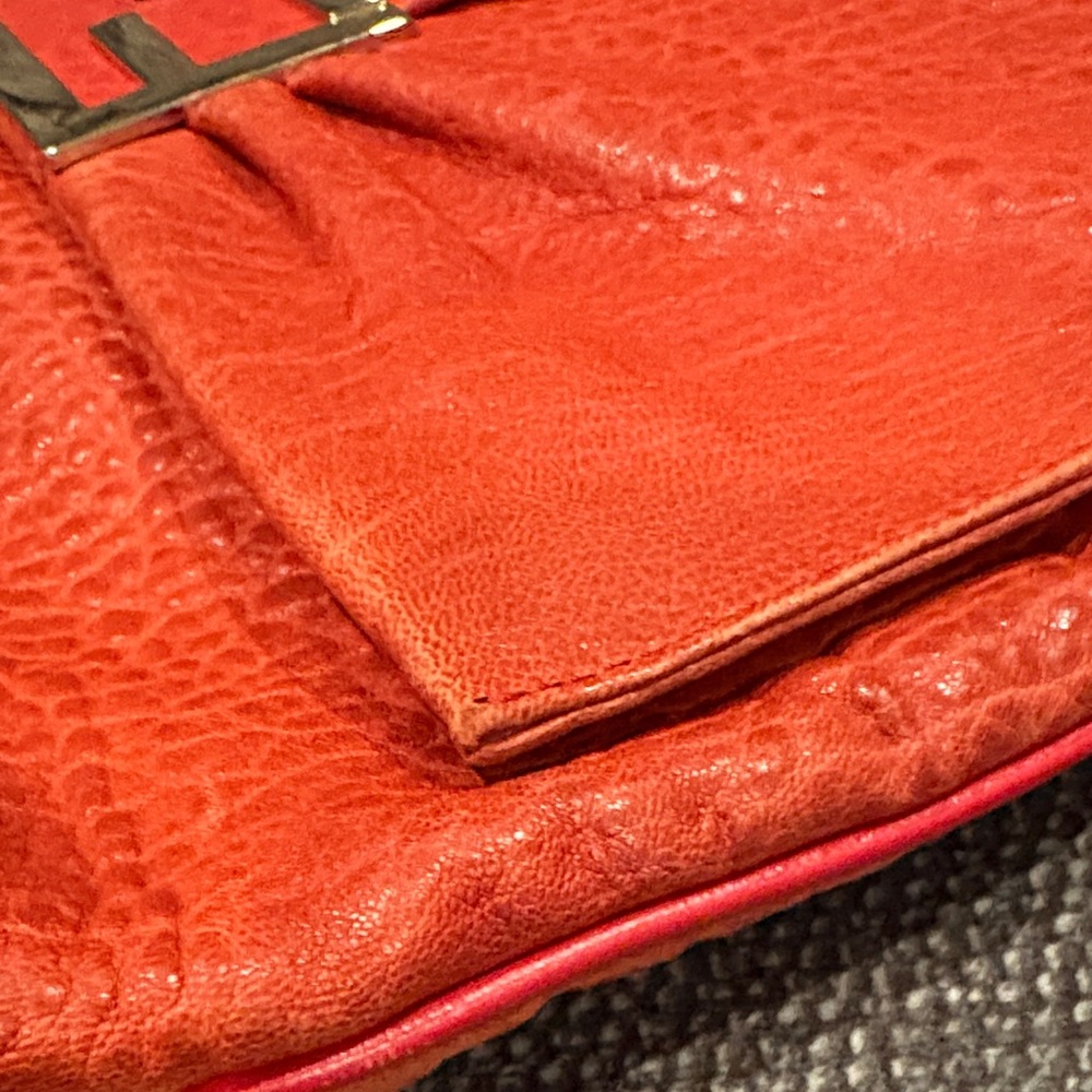 Fendi Mia Flap Shoulder Bag- Red Leather - Picture 16 of 16